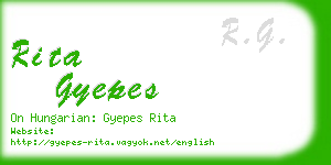 rita gyepes business card